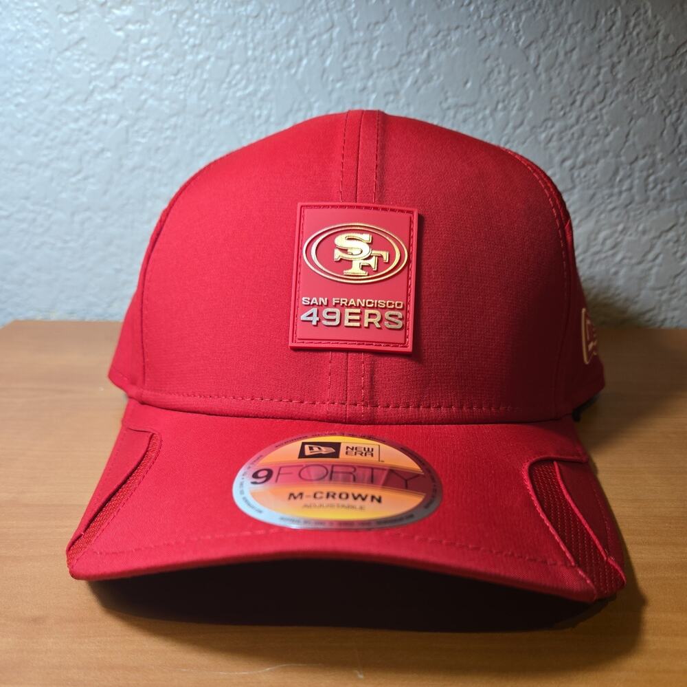 New Era San Francisco 49ers 9Forty 2025 Sideline Red SnapBack Hat Cap Red